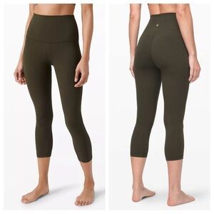 lululemon cropped green align crop leggings